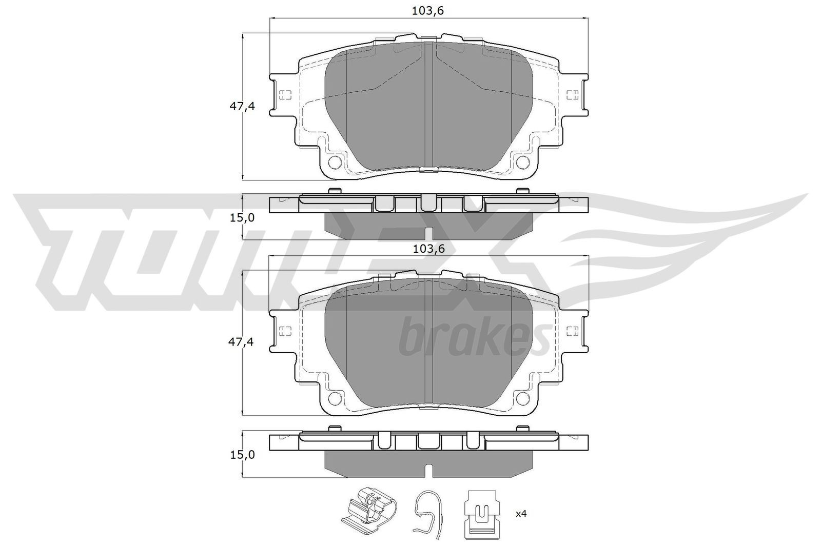 TOMEX Brakes Bremsbelagsatz, Scheibenbremse